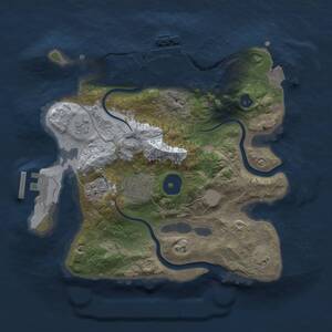 Thumbnail Rust Map: Procedural Map, Size: 2500, Seed: 73623932, 7 Monuments