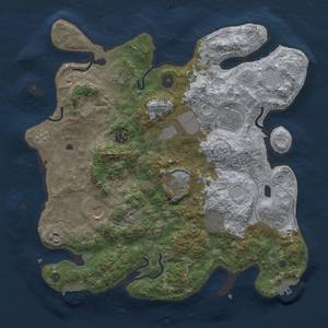 Thumbnail Rust Map: Procedural Map, Size: 3700, Seed: 1406782843, 19 Monuments