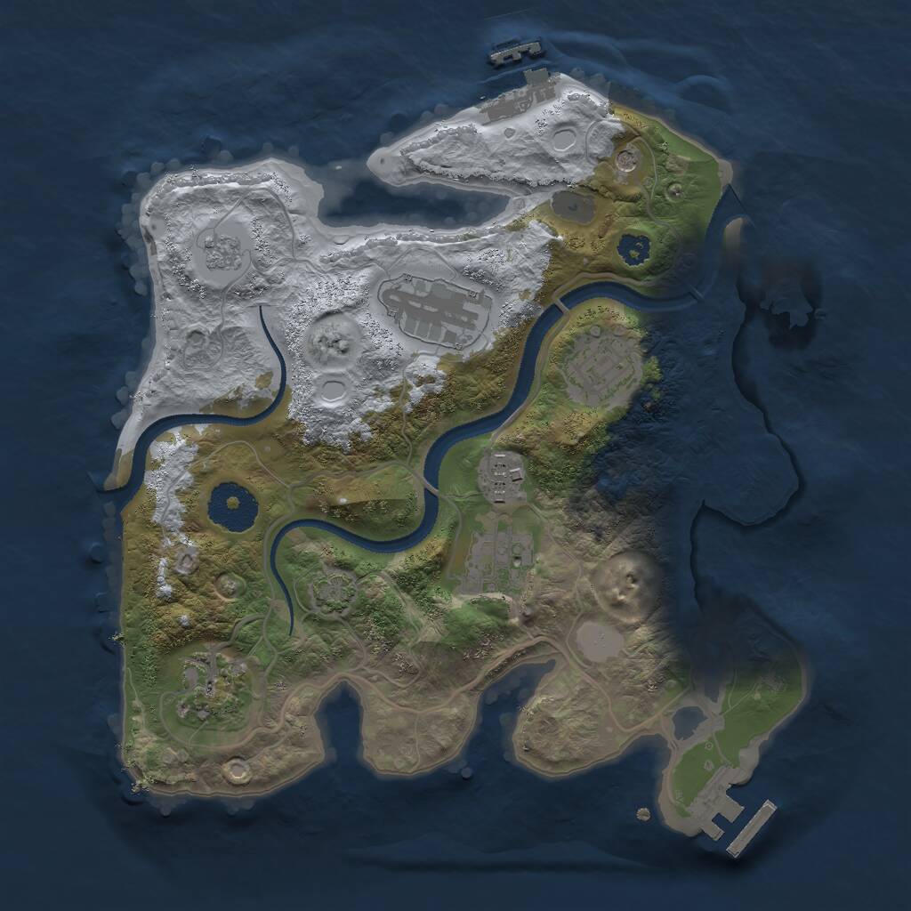 Rust Map: Procedural Map, Size: 2800, Seed: 420420, 11 Monuments
