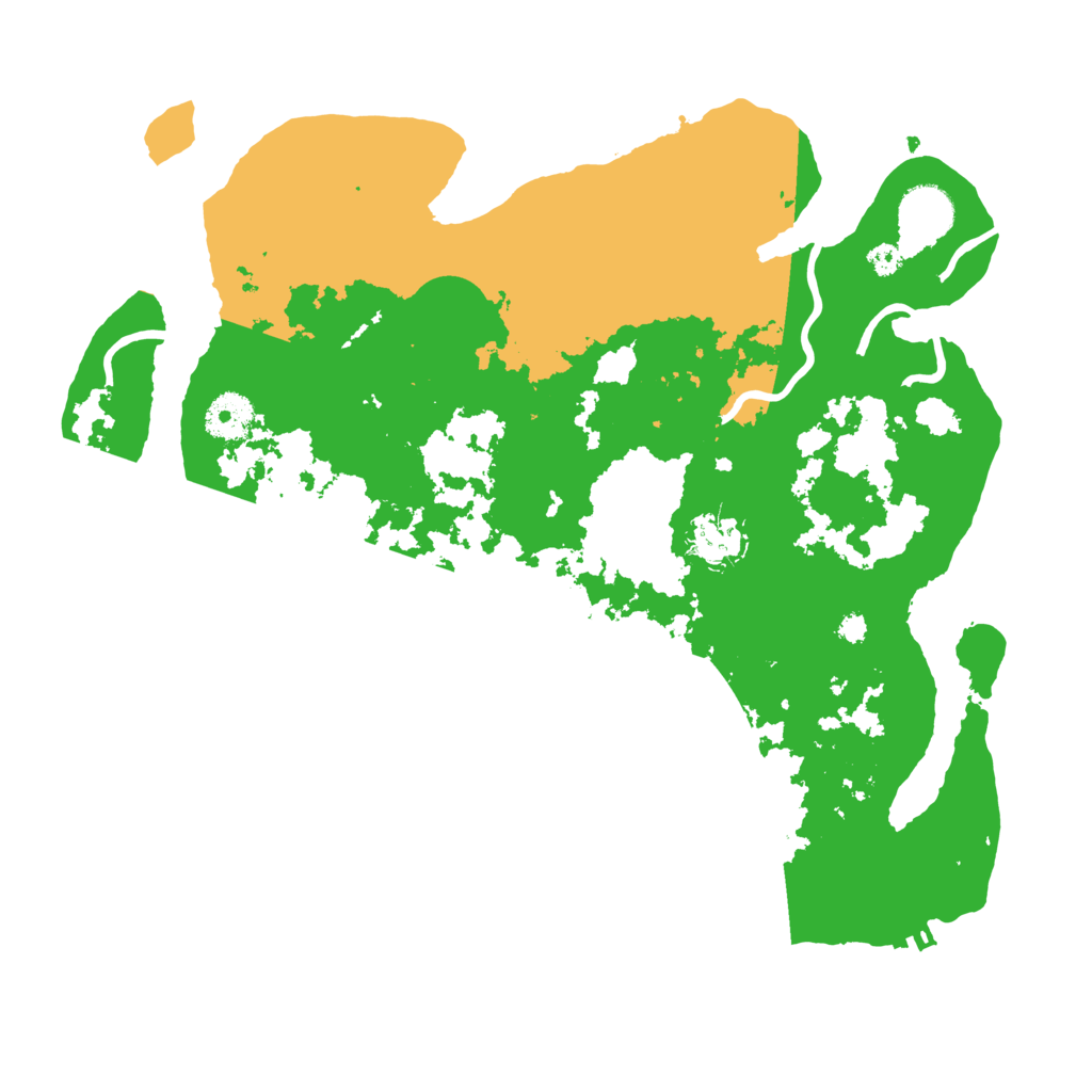 Biome Rust Map: Procedural Map, Size: 3500, Seed: 4521