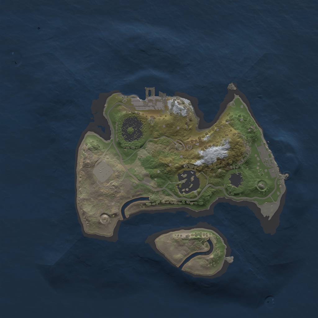 Rust Map: Procedural Map, Size: 2000, Seed: 455, 8 Monuments