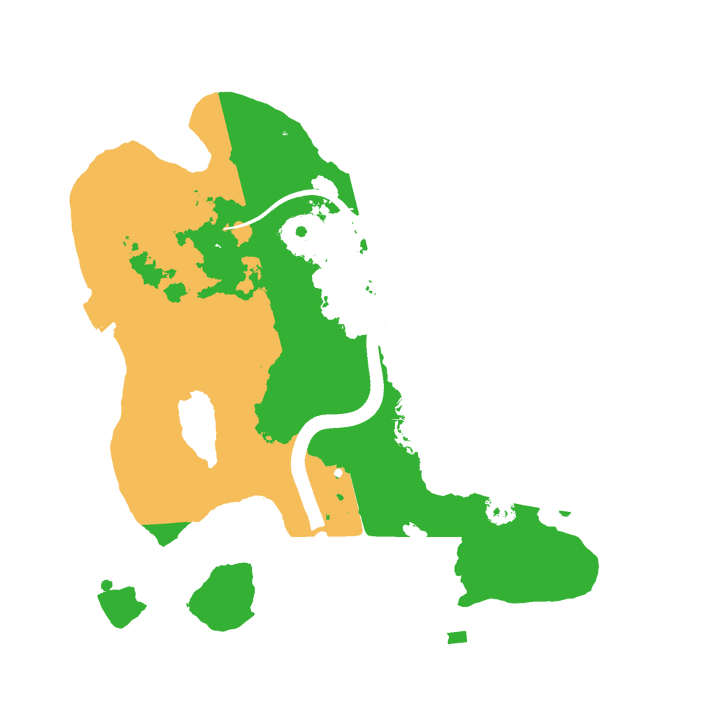 Biome Rust Map: Procedural Map, Size: 2500, Seed: 10623