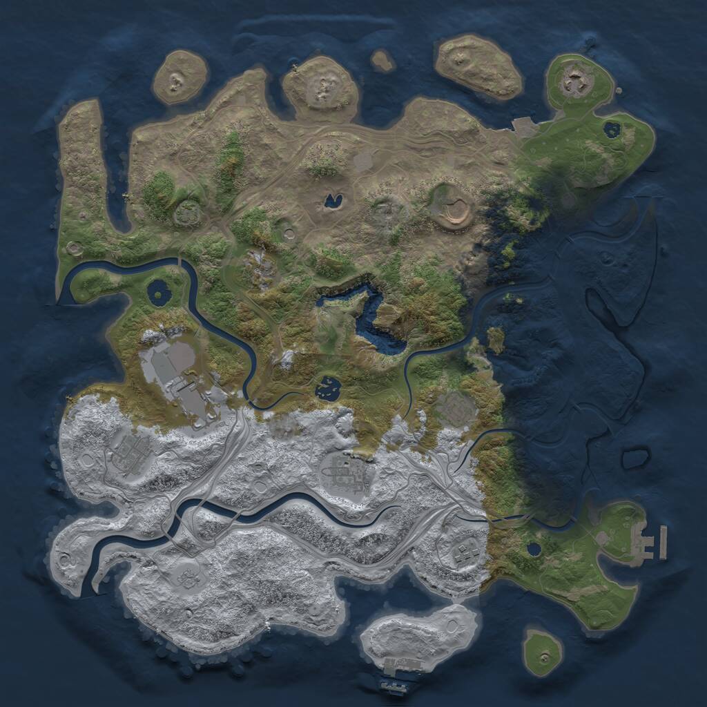 Rust Map: Procedural Map, Size: 4250, Seed: 119963473, 15 Monuments