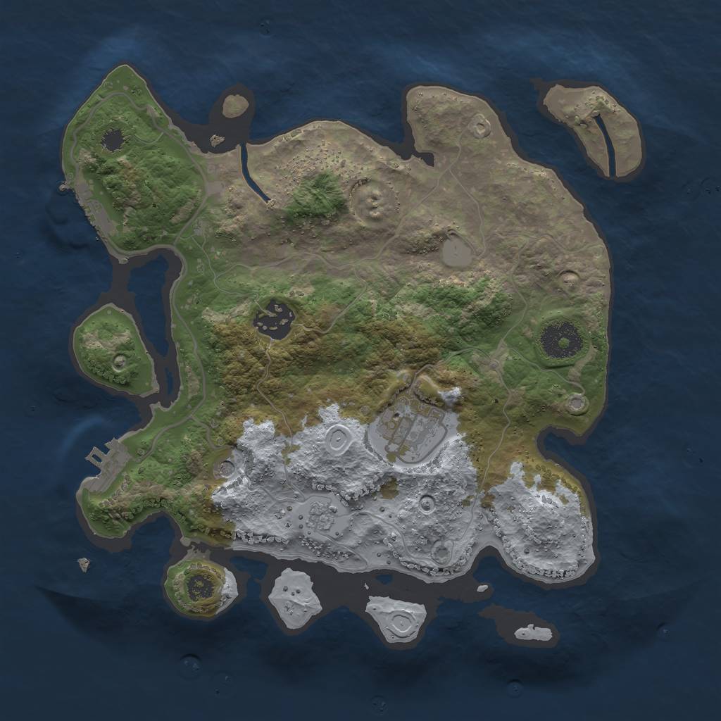 Rust Map: Procedural Map, Size: 2789, Seed: 6145622, 11 Monuments