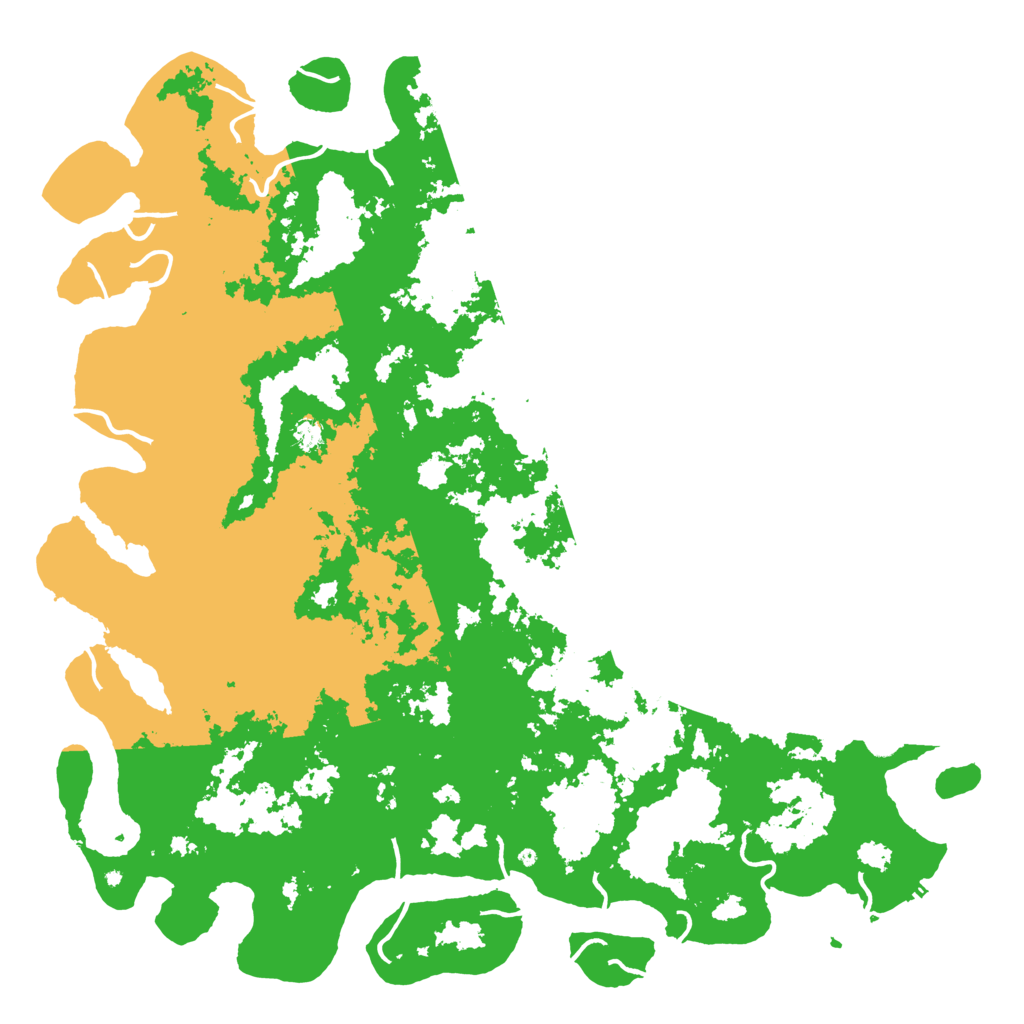 Biome Rust Map: Procedural Map, Size: 6000, Seed: 6664