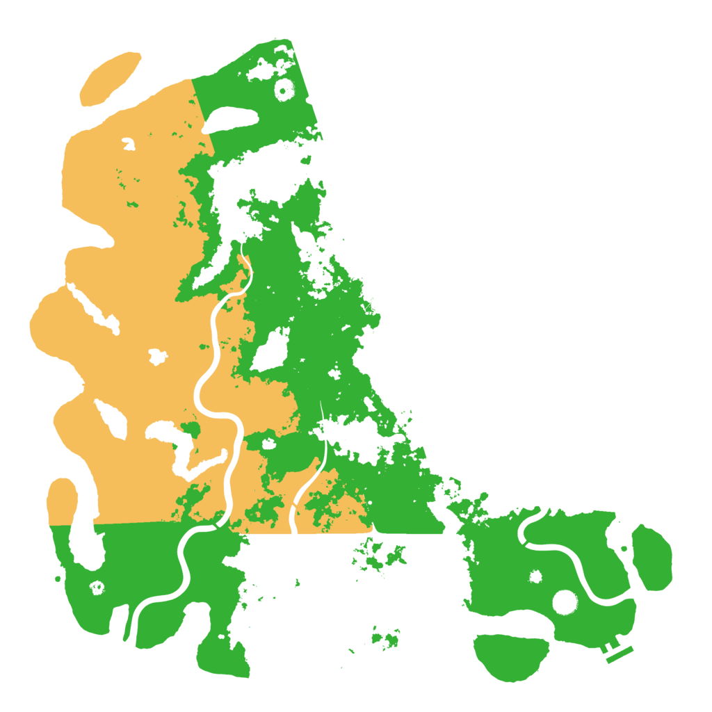 Biome Rust Map: Procedural Map, Size: 5000, Seed: 6664