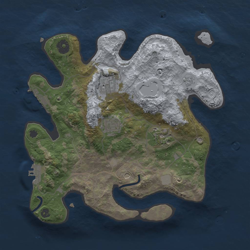 Rust Map: Procedural Map, Size: 2800, Seed: 69, 12 Monuments