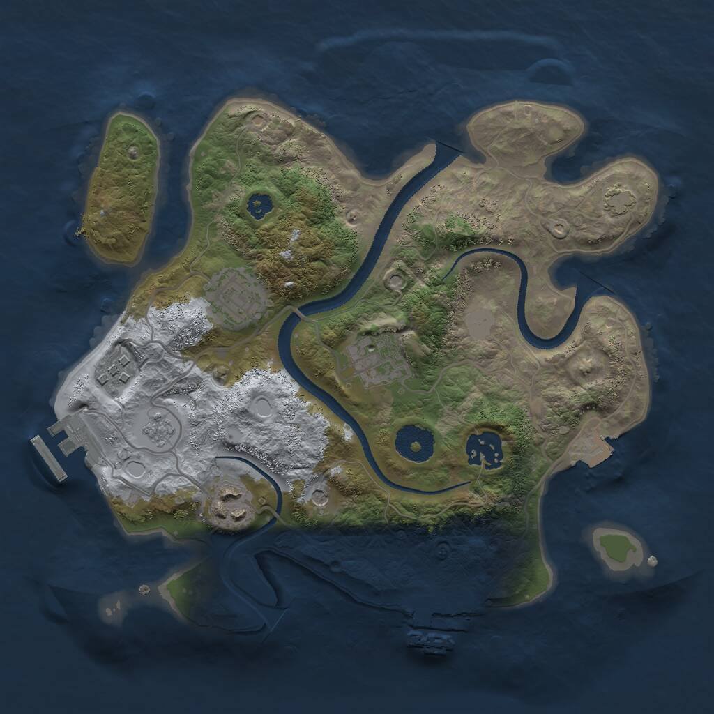Rust Map: Procedural Map, Size: 2800, Seed: 658147, 11 Monuments