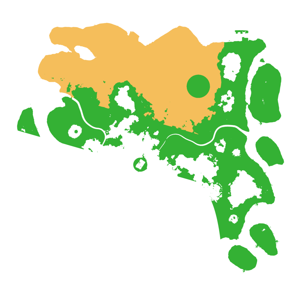 Biome Rust Map: Procedural Map, Size: 3500, Seed: 76393