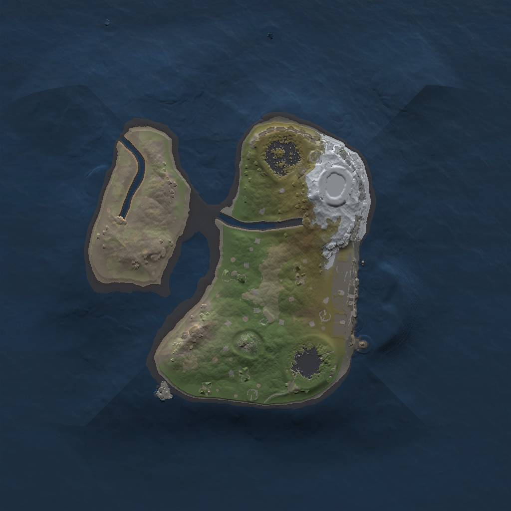 Rust Map: Procedural Map, Size: 1500, Seed: 911125507, 5 Monuments