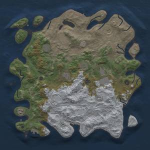 Thumbnail Rust Map: Procedural Map, Size: 4300, Seed: 996124443, 19 Monuments