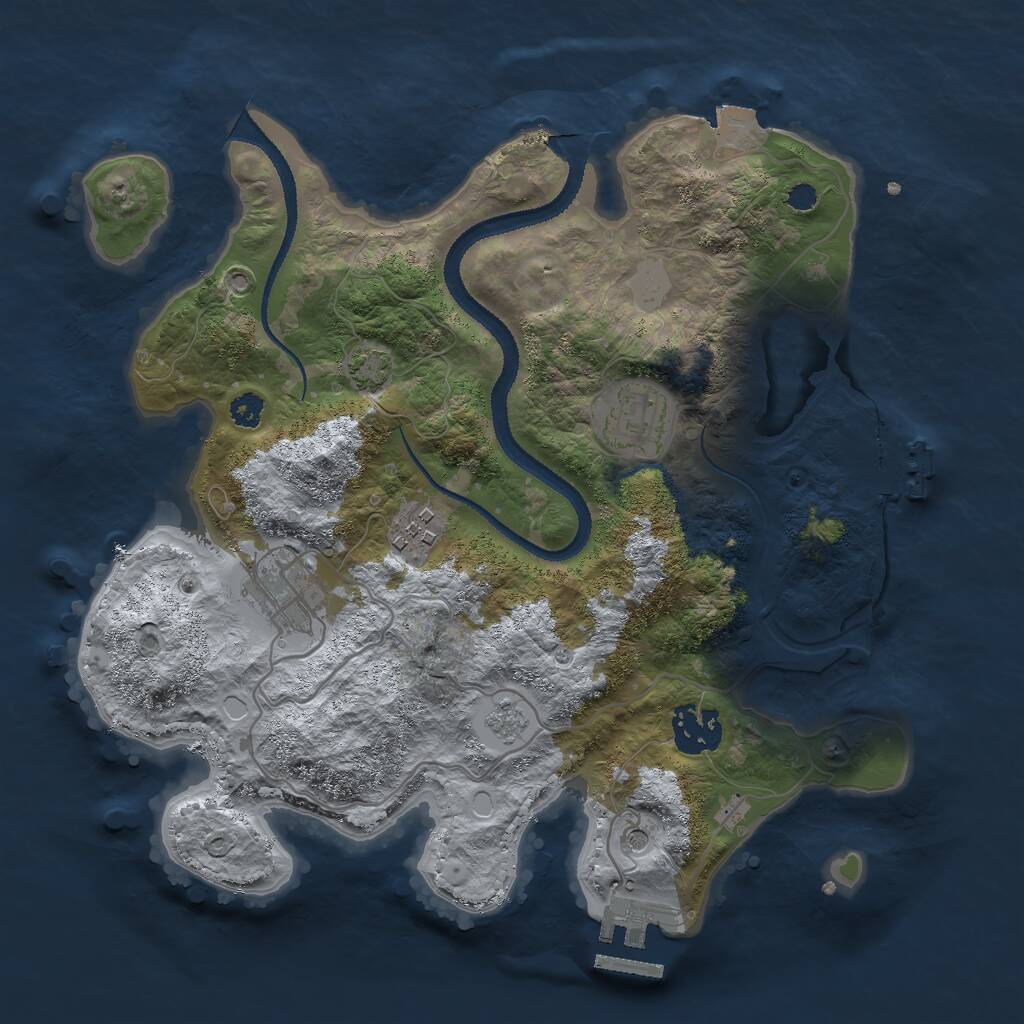 Rust Map: Procedural Map, Size: 3000, Seed: 265639109, 10 Monuments