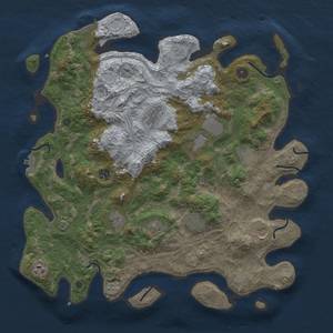 Thumbnail Rust Map: Procedural Map, Size: 4300, Seed: 1319609947, 19 Monuments