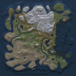 Thumbnail Rust Map: Procedural Map, Size: 4000, Seed: 4111, 16 Monuments