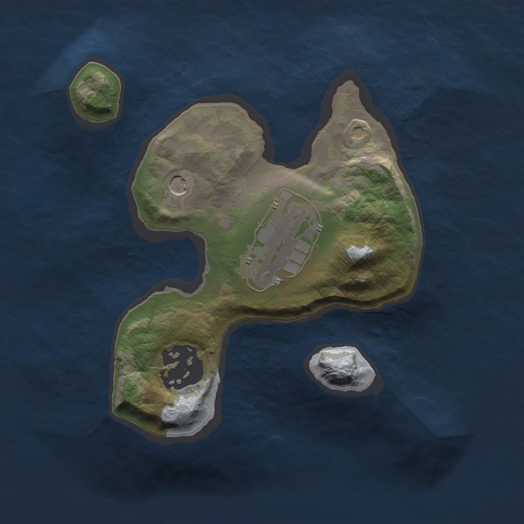 Rust Map: Barren, Size: 1750, Seed: 463932917, 5 Monuments