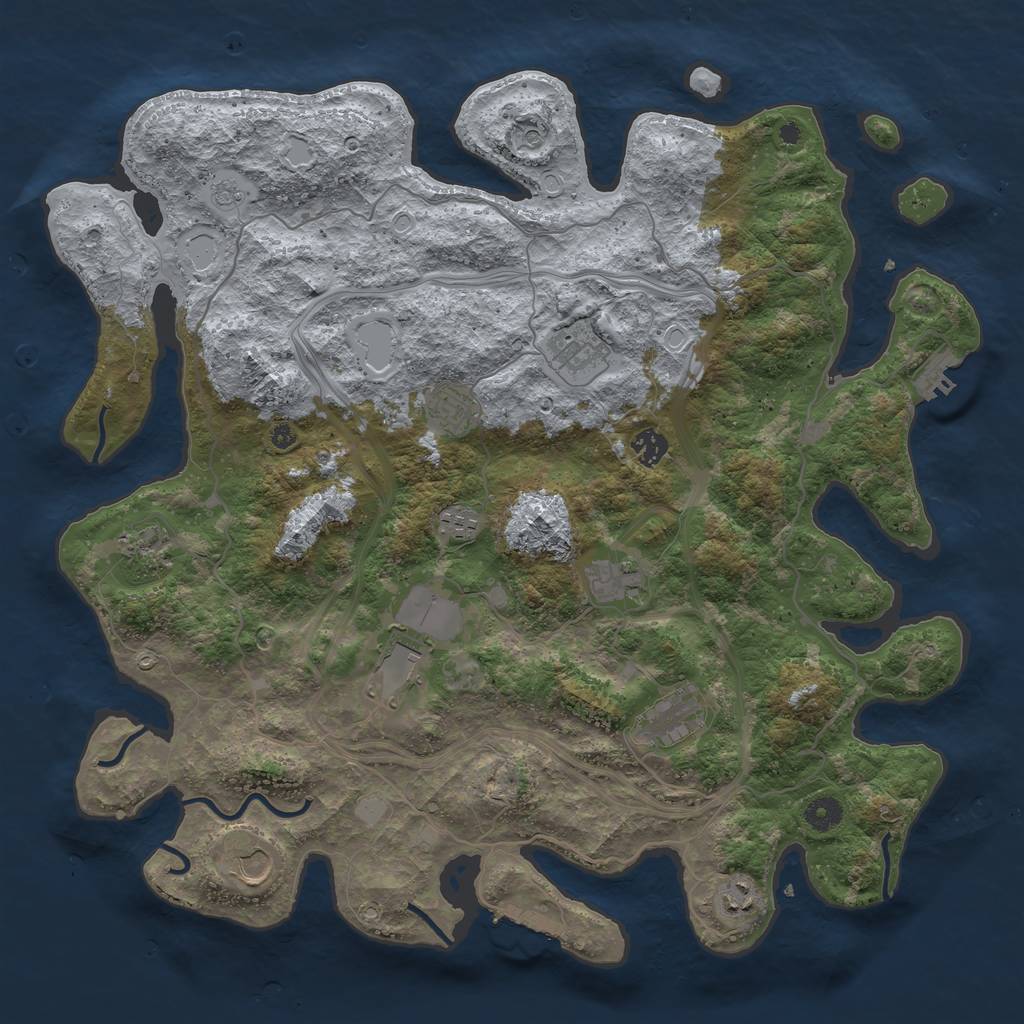 Rust Map: Procedural Map, Size: 4300, Seed: 892, 19 Monuments