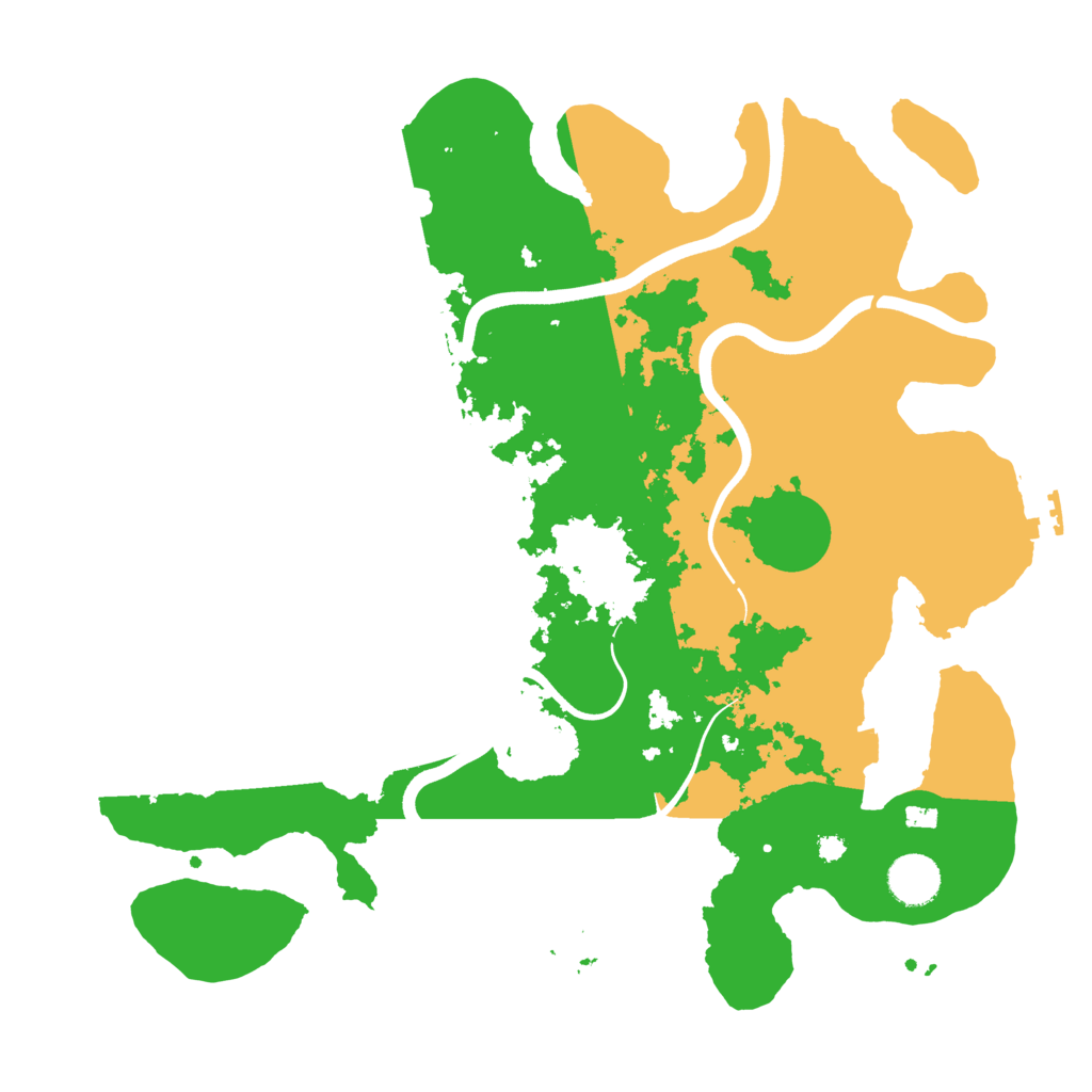 Biome Rust Map: Procedural Map, Size: 3700, Seed: 12345678