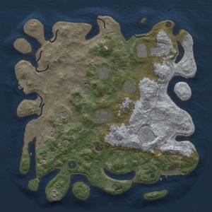 Thumbnail Rust Map: Procedural Map, Size: 4000, Seed: 13828, 18 Monuments