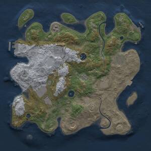 Thumbnail Rust Map: Procedural Map, Size: 3500, Seed: 484719, 14 Monuments