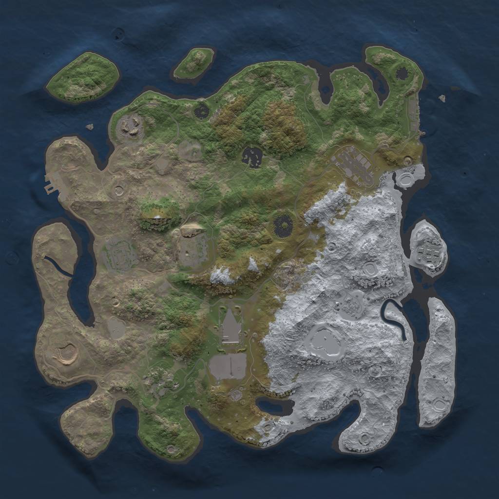 Rust Map: Procedural Map, Size: 3500, Seed: 202210022, 18 Monuments