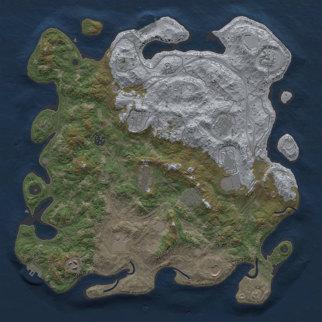 Rust Map: Procedural Map, Size: 4250, Seed: 76794653, 20 Monuments