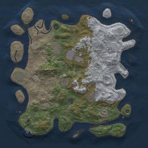 Thumbnail Rust Map: Procedural Map, Size: 4000, Seed: 281943578, 19 Monuments