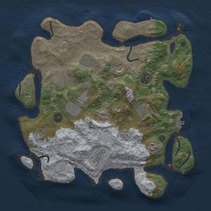 Thumbnail Rust Map: Procedural Map, Size: 3550, Seed: 95363780, 19 Monuments