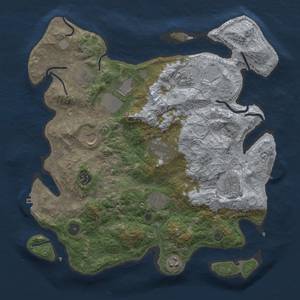 Thumbnail Rust Map: Procedural Map, Size: 3750, Seed: 281943412, 19 Monuments