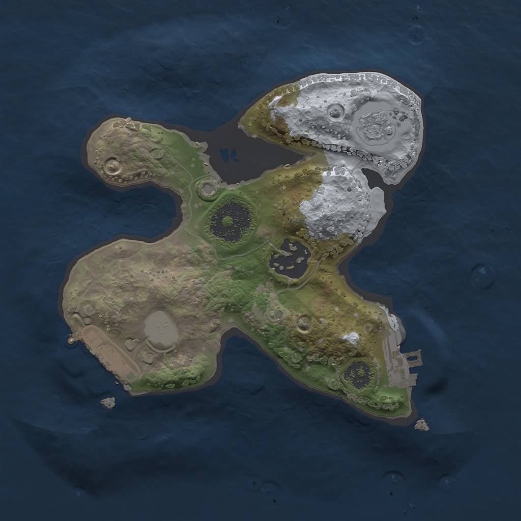 Rust Map: Procedural Map, Size: 2000, Seed: 1331, 9 Monuments