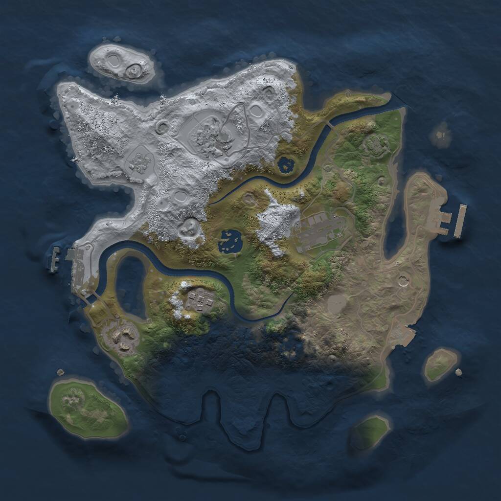 Rust Map: Procedural Map, Size: 3000, Seed: 1138615968, 11 Monuments