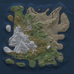 Thumbnail Rust Map: Procedural Map, Size: 3500, Seed: 1673688434, 18 Monuments