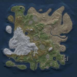 Thumbnail Rust Map: Procedural Map, Size: 3500, Seed: 1673688434, 12 Monuments