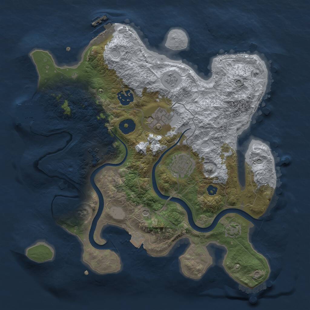 Rust Map: Procedural Map, Size: 3000, Seed: 311796043, 10 Monuments