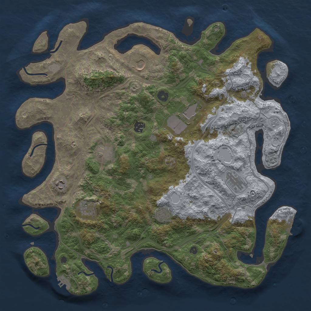 Rust Map: Procedural Map, Size: 4250, Seed: 56789400, 18 Monuments