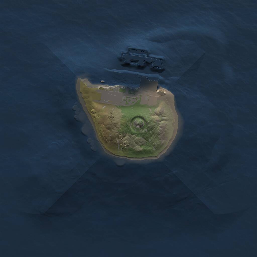 Rust Map: Procedural Map, Size: 1000, Seed: 870790680, 2 Monuments