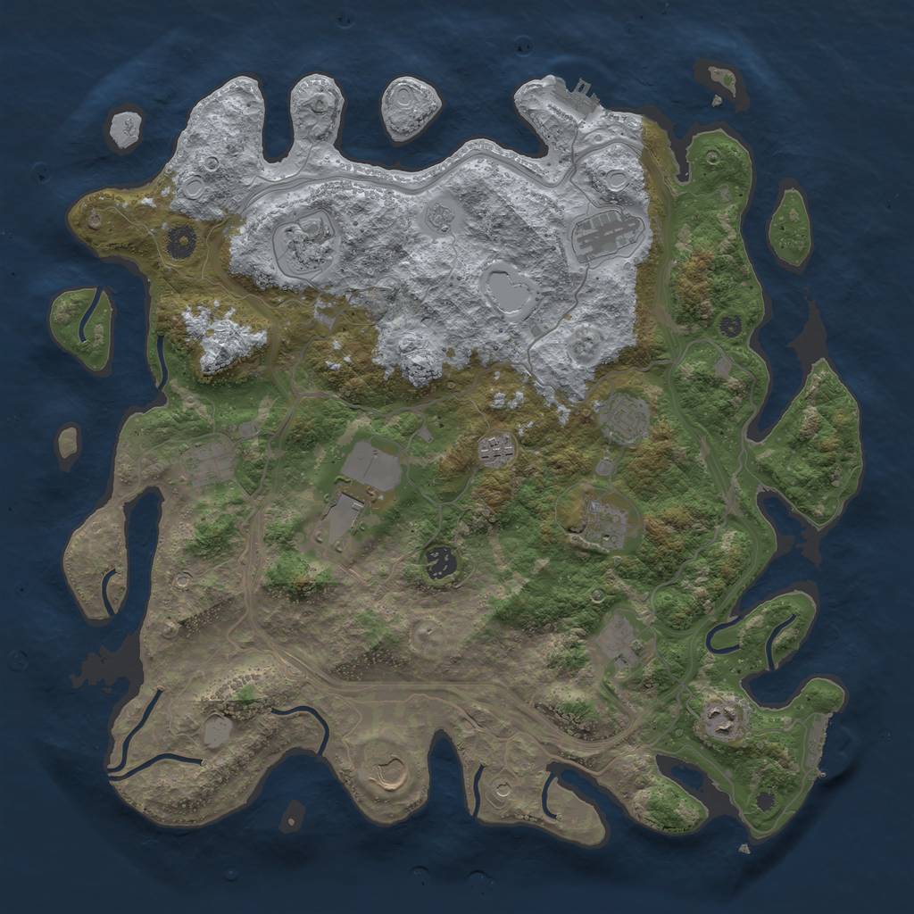 Rust Map: Procedural Map, Size: 4250, Seed: 178009741, 20 Monuments