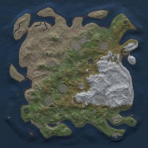 Thumbnail Rust Map: Procedural Map, Size: 4000, Seed: 6548602, 18 Monuments