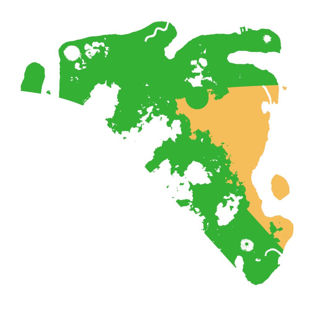 Biome Rust Map: Procedural Map, Size: 3700, Seed: 40612