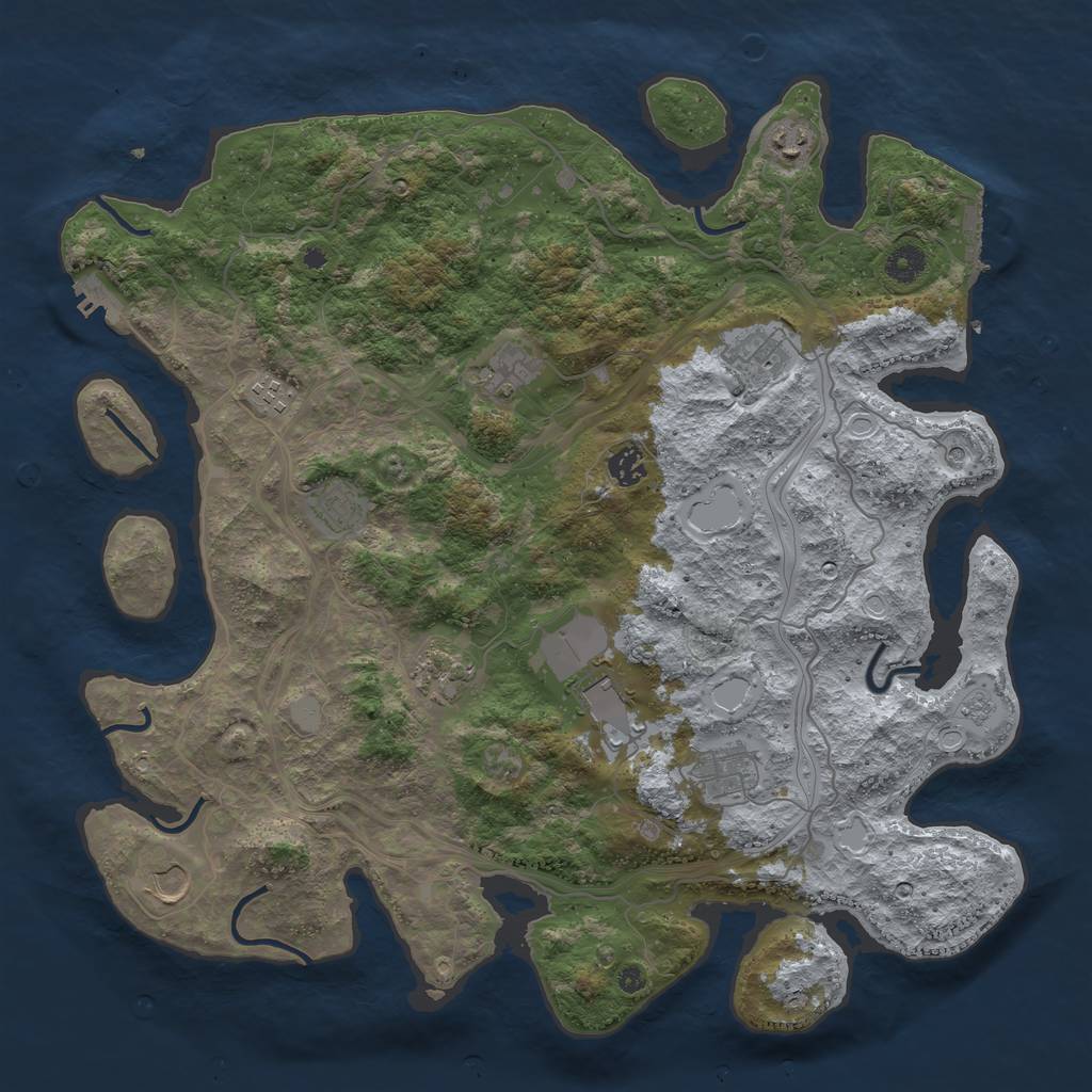 Rust Map: Procedural Map, Size: 4250, Seed: 9002169, 19 Monuments