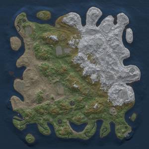 Thumbnail Rust Map: Procedural Map, Size: 4500, Seed: 2909, 19 Monuments