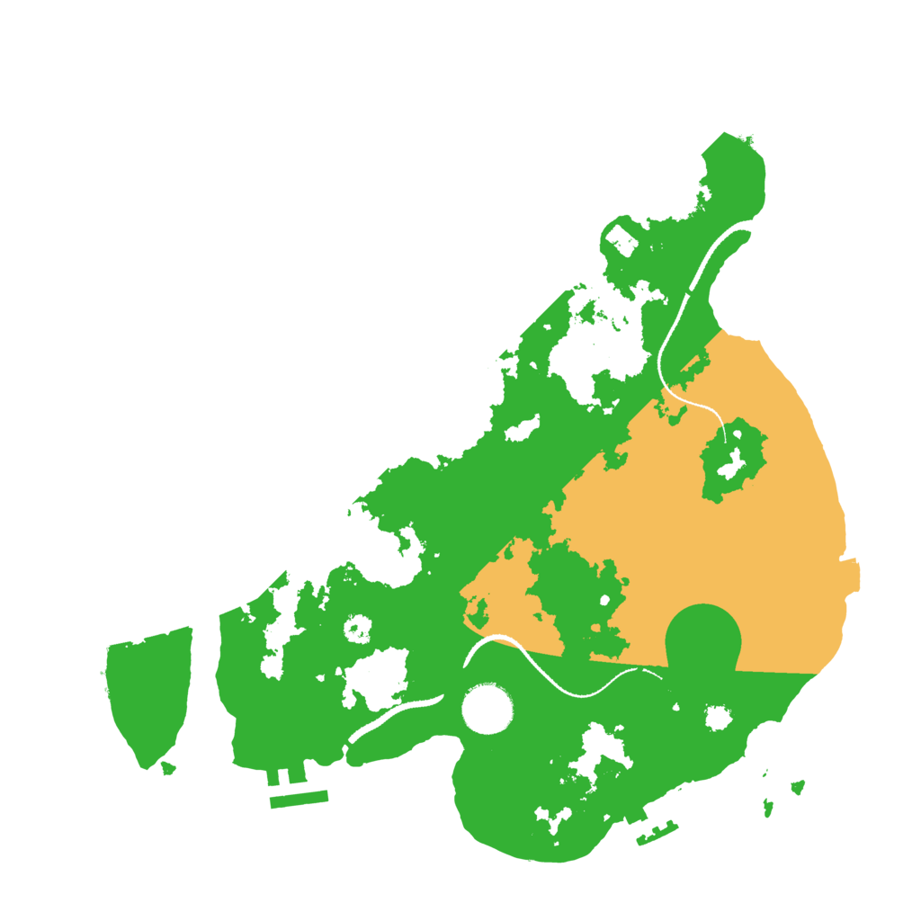 Biome Rust Map: Procedural Map, Size: 3200, Seed: 10393