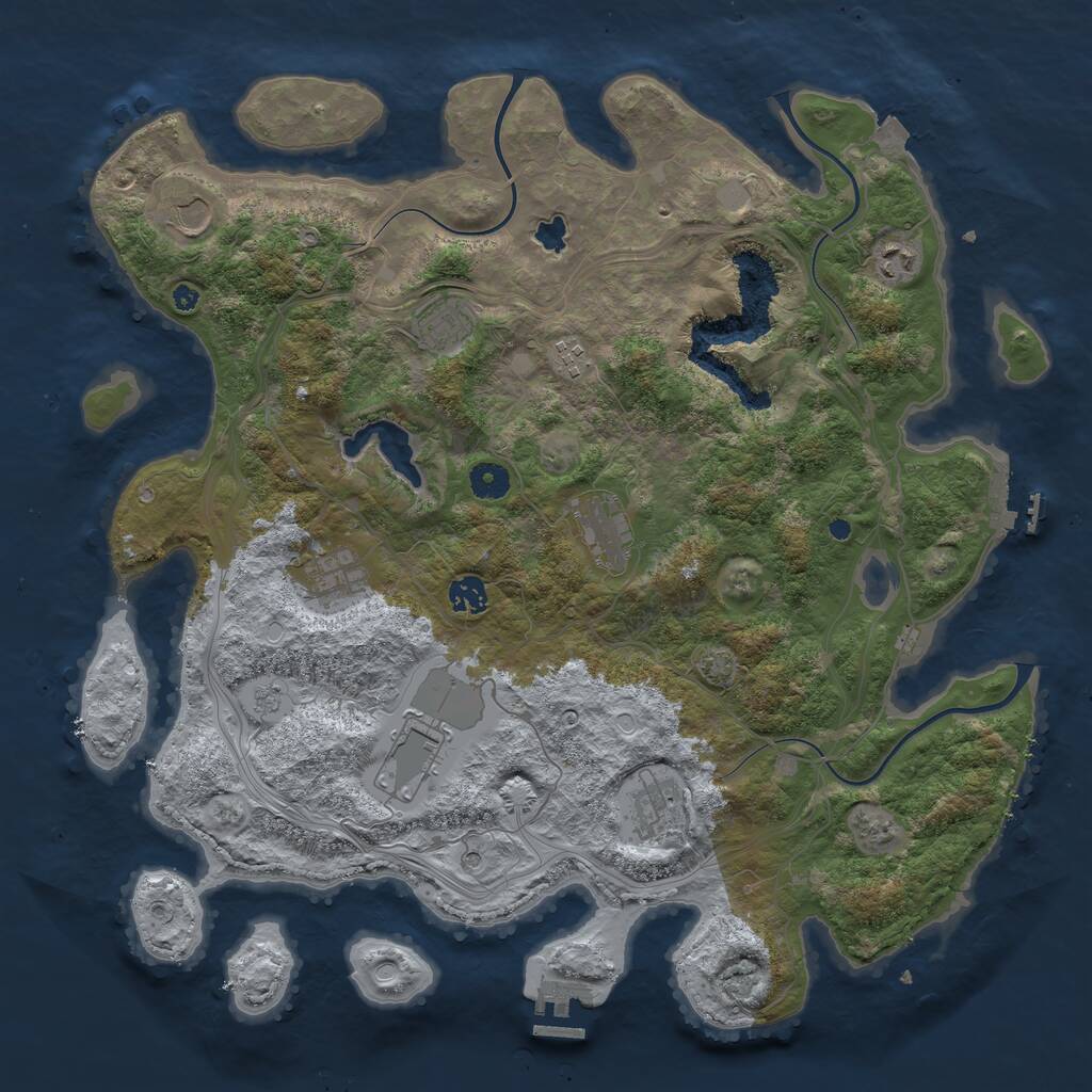 Rust Map: Procedural Map, Size: 4250, Seed: 67073335, 15 Monuments