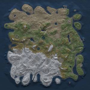 Thumbnail Rust Map: Procedural Map, Size: 4500, Seed: 26204095, 15 Monuments