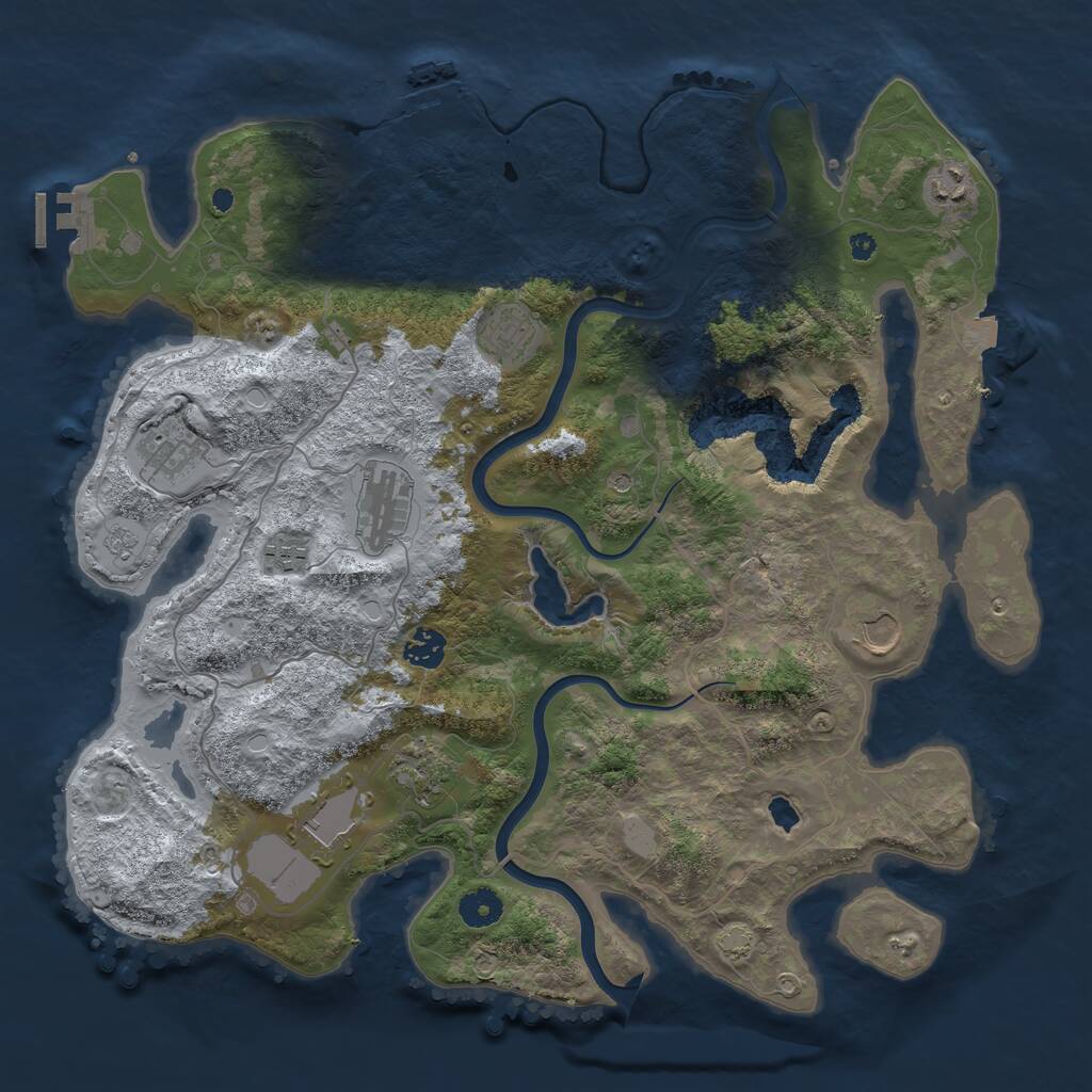 Rust Map: Procedural Map, Size: 4000, Seed: 1984262638, 15 Monuments