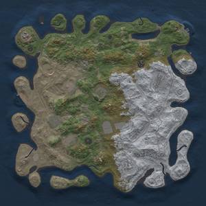 Thumbnail Rust Map: Procedural Map, Size: 4250, Seed: 384094574, 20 Monuments