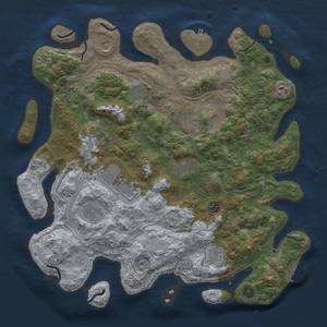 Thumbnail Rust Map: Procedural Map, Size: 4250, Seed: 442434167, 20 Monuments