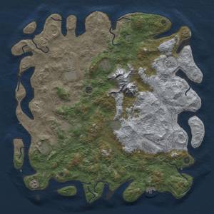 Thumbnail Rust Map: Procedural Map, Size: 5000, Seed: 838263224, 20 Monuments