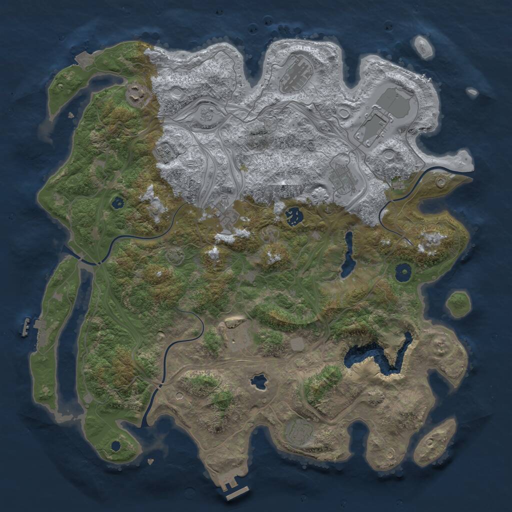 Rust Map: Procedural Map, Size: 4300, Seed: 600, 15 Monuments