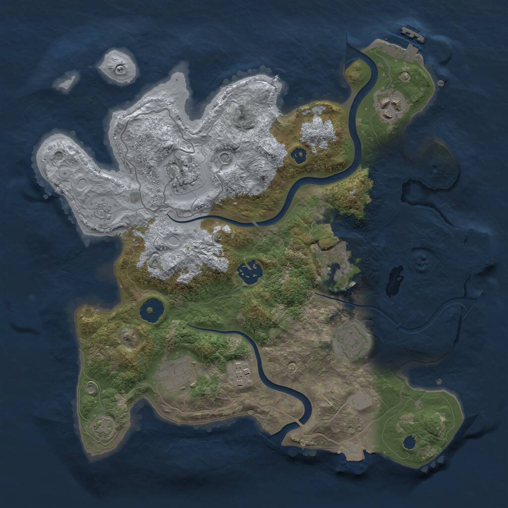 Rust Map: Procedural Map, Size: 3250, Seed: 29012021, 13 Monuments