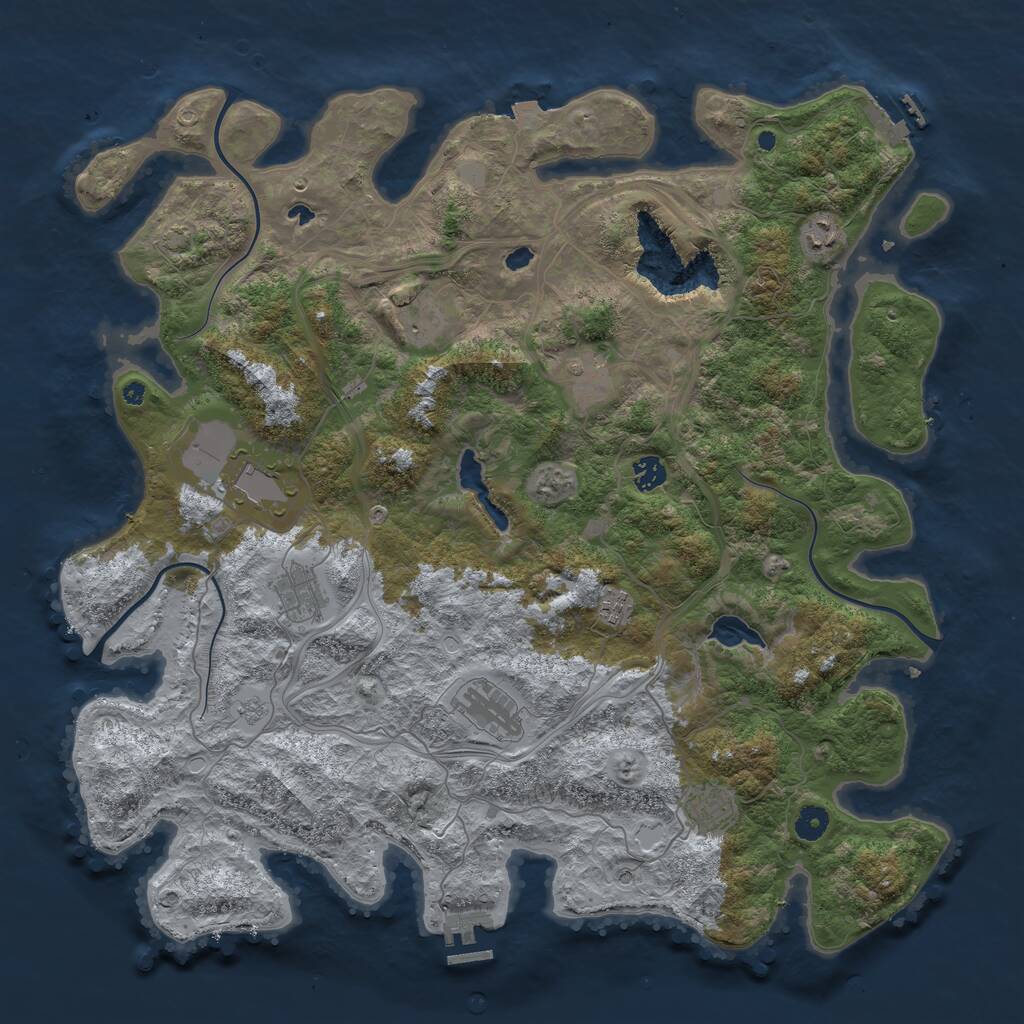 Rust Map: Procedural Map, Size: 4500, Seed: 112499416, 15 Monuments
